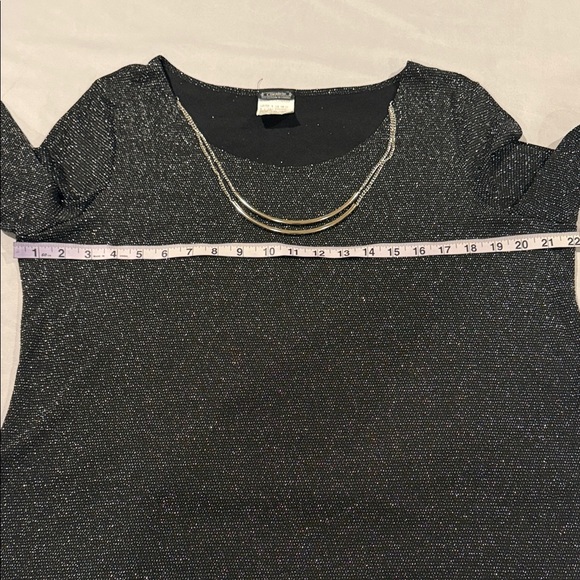 Clientele Blouse Black Shimmer Women's Top Size 1X - Picture 8 of 12